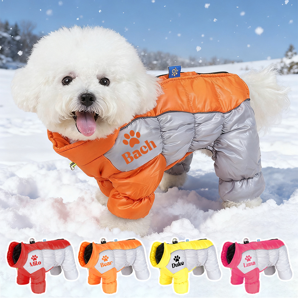 Personalized Pet Winter Warm Windproof Puffer Jacket | inPet18