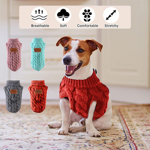 Personalized Name Winter Pet Sweater Vest | KKPet59