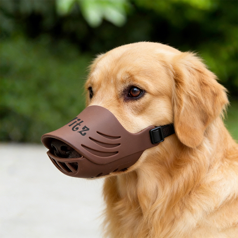 Personalized Silicone Dog Safe Anti-Biting Chewing Barking Muzzle | inAccs22