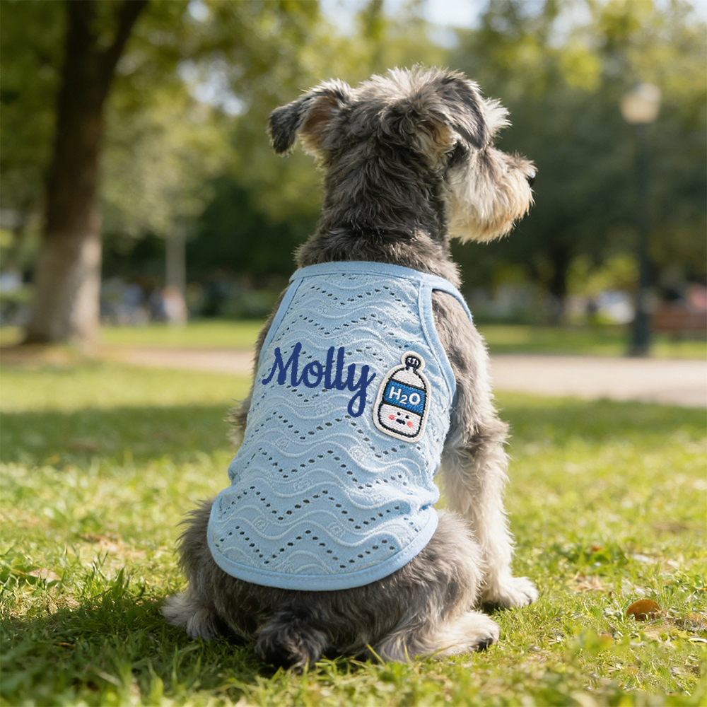 Personalized Embroidered Name Pet Breathable Tank Top | inCloth34