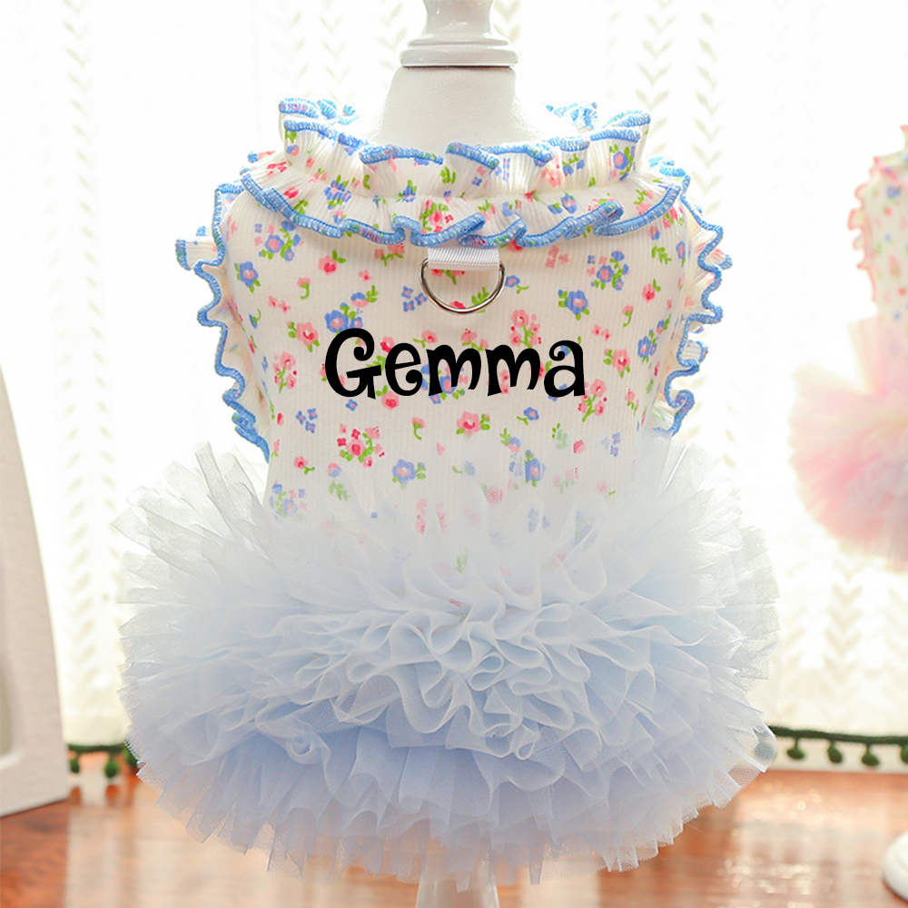 Personalized Name Floral Pet Dress & Shirt | inCloth90