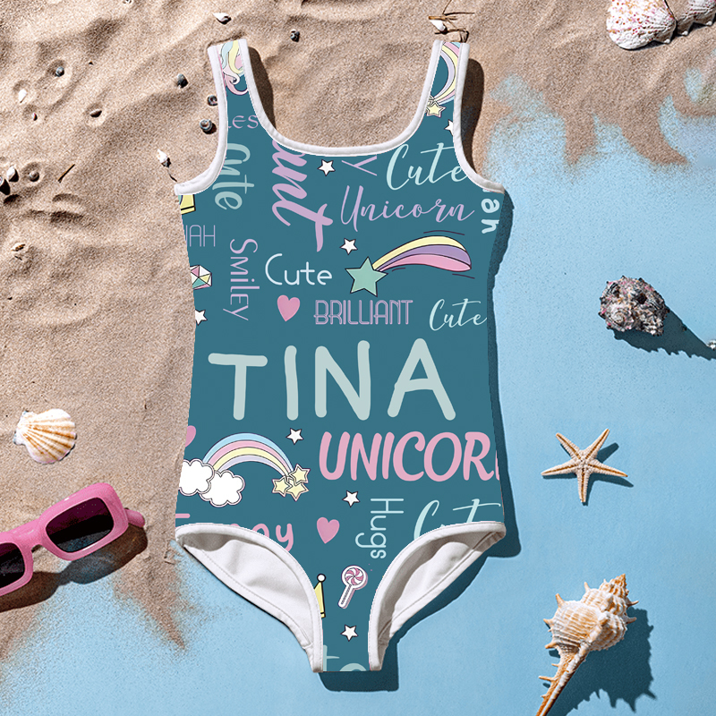Personalized Unicorn Color Swimsuit for Summer | InSwin08