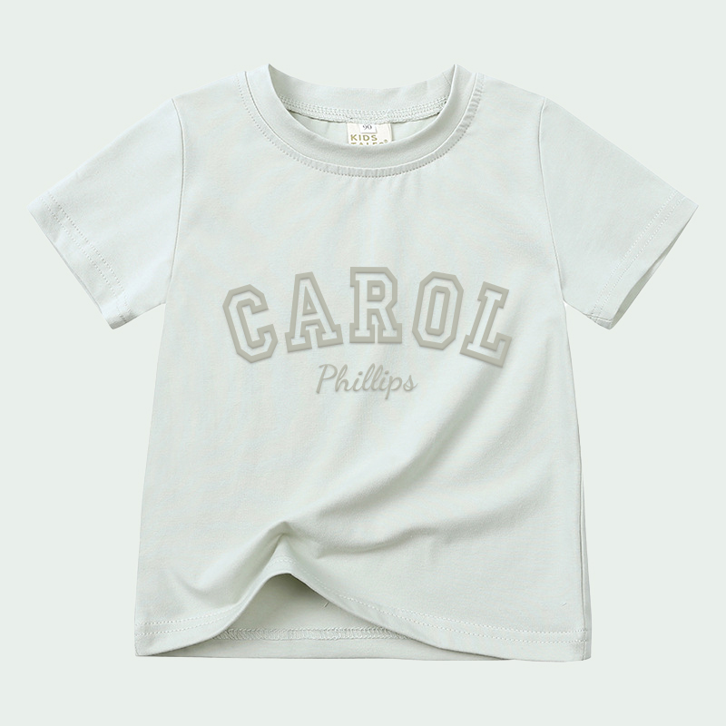 Personalized Kid Puff Vinyl Cozy Soft T-Shirt | inTee08