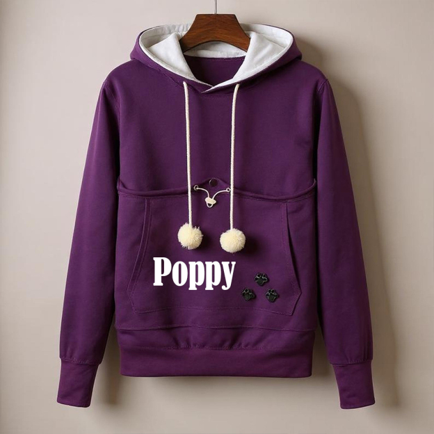 Personalized Name Cozy Pet Carrier Hoodie | KKCloth337
