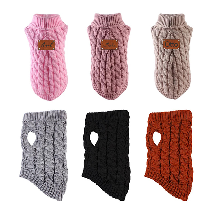 Personalized Name Winter Pet Sweater Vest | KKPet59