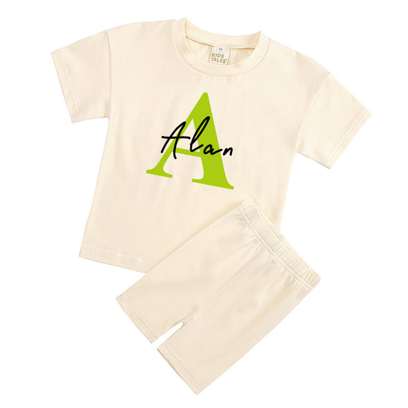 Personalized Kid Cozy Color Short Outfit Set | inSet42