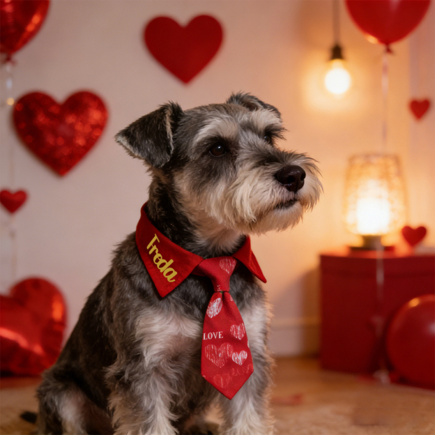Personalized Pet Valentine's Day Tie Collar | inAccs01