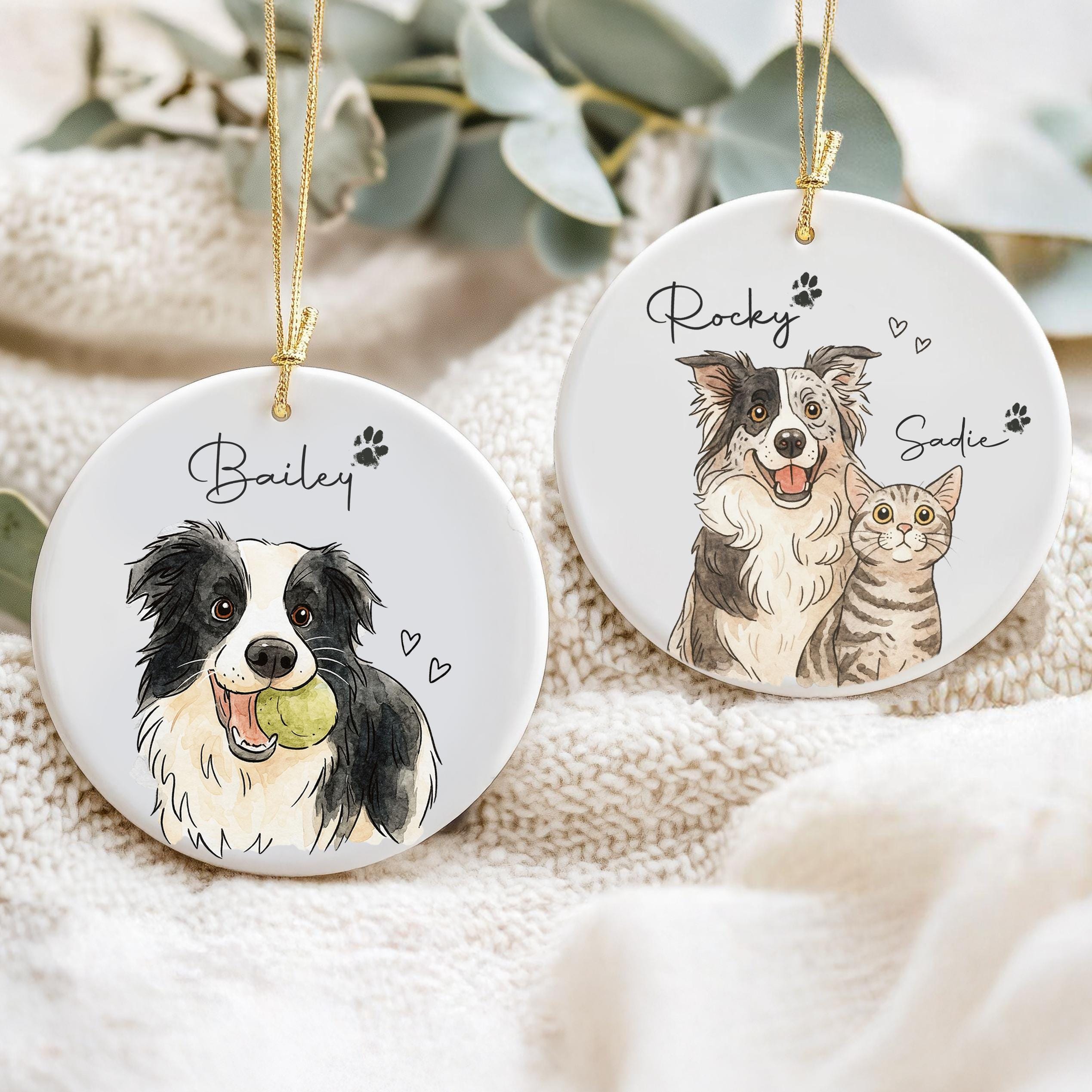 Personalized Watercolor Pet Photo Ornament | inAccs67