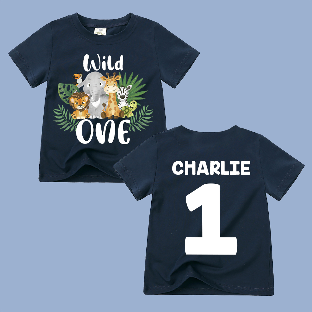 Personalized Forest Feral Floral Zoo Birthday T-Shirt | inTee19