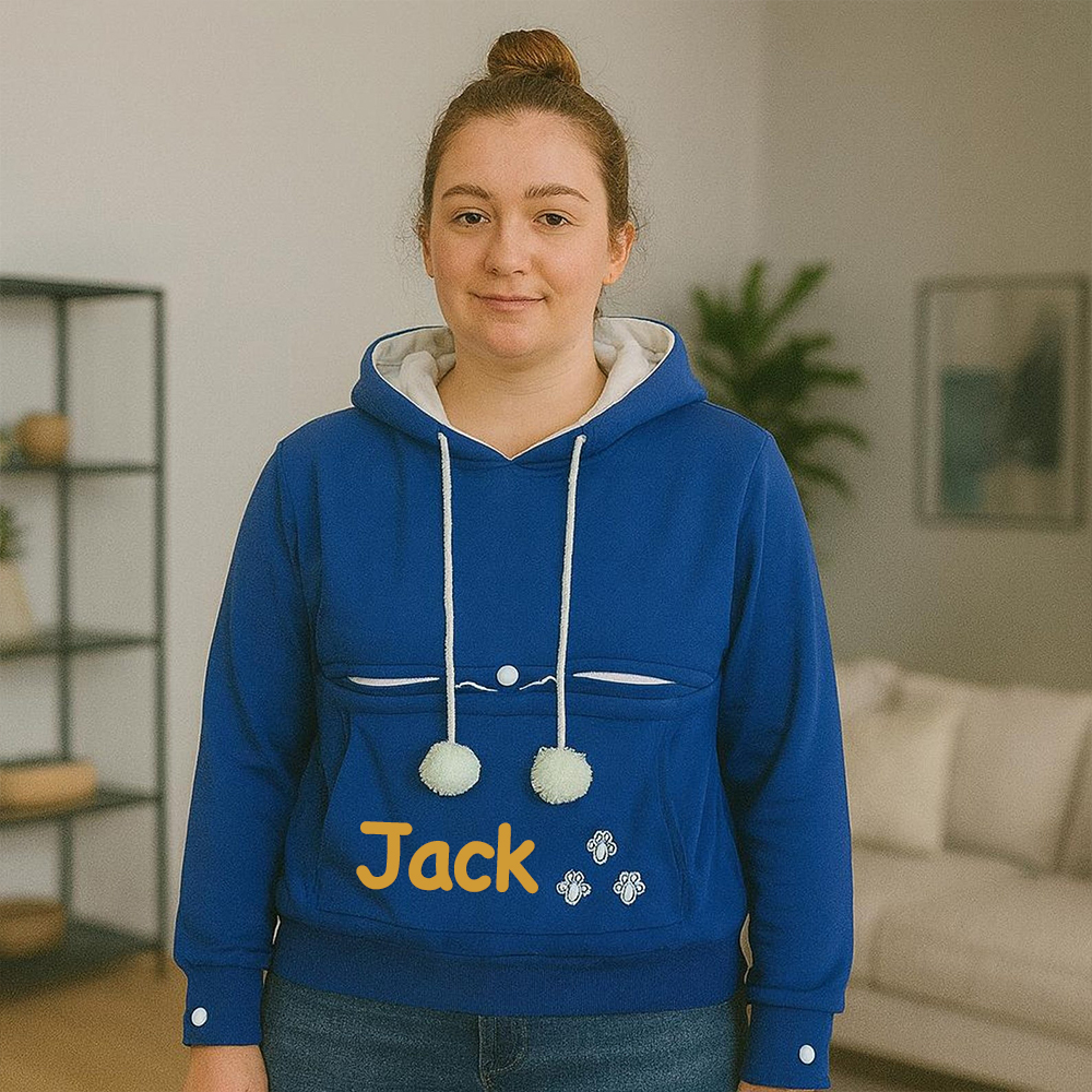 Personalized Name Cozy Pet Carrier Hoodie | KKCloth337