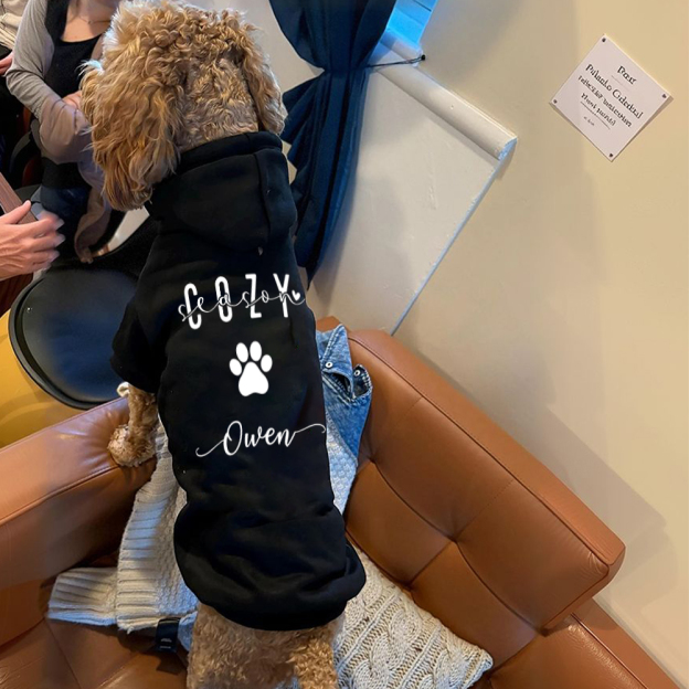 Personalized Cozy Season Warm Puppy Hoodie | BKPet282