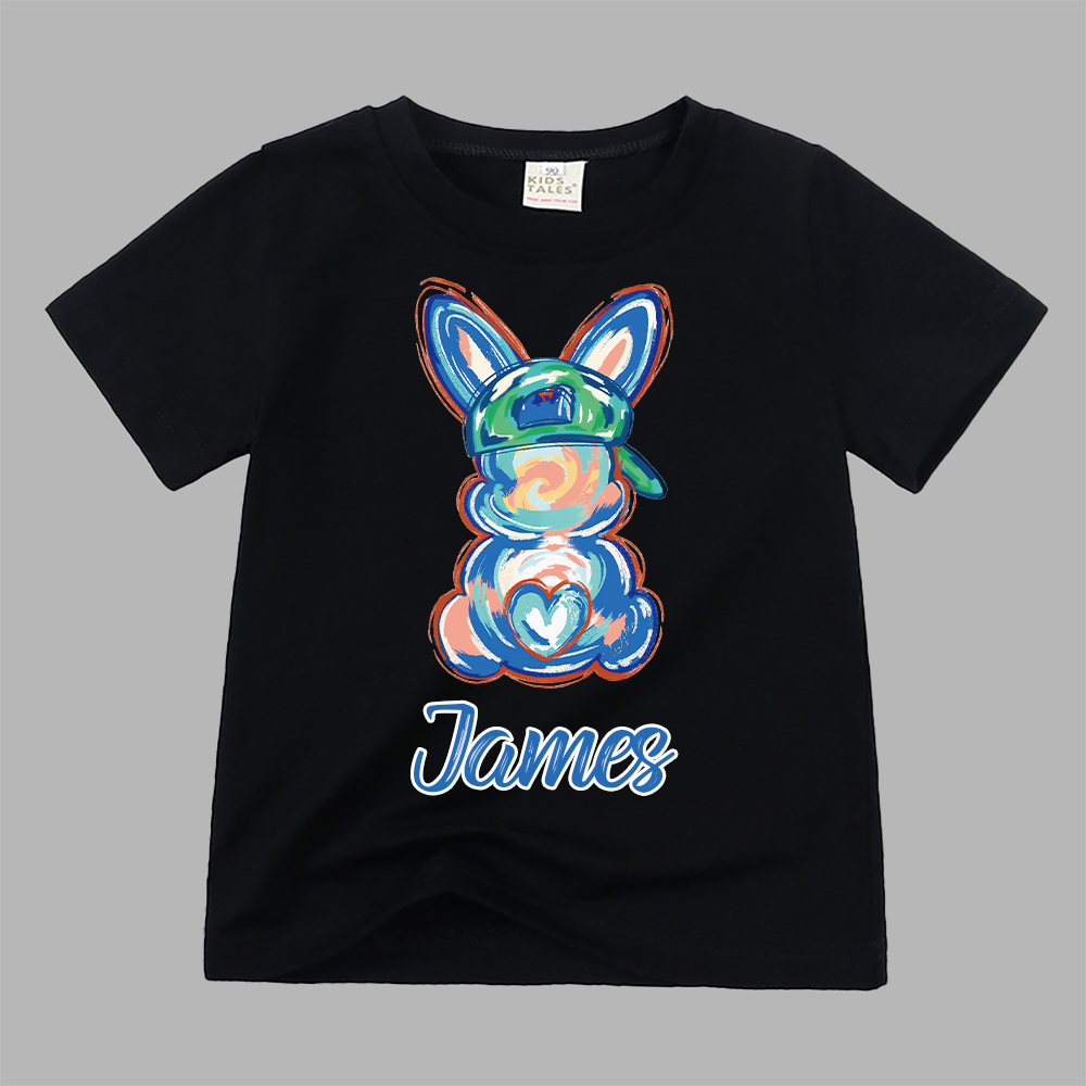 Personalized Kid Cozy Soft Easter Bunny T-Shirt | inTee13