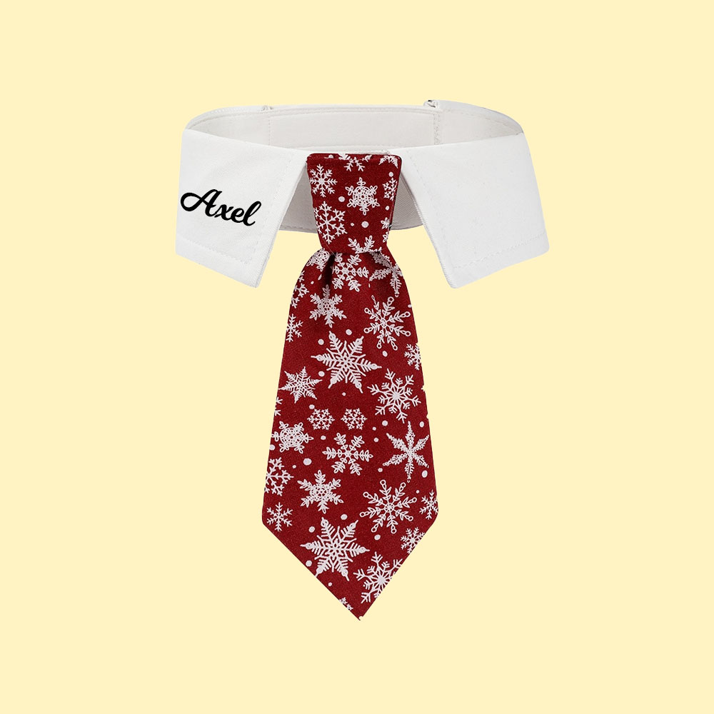 Personalized Name Christmas Pet Tie | KKPet327