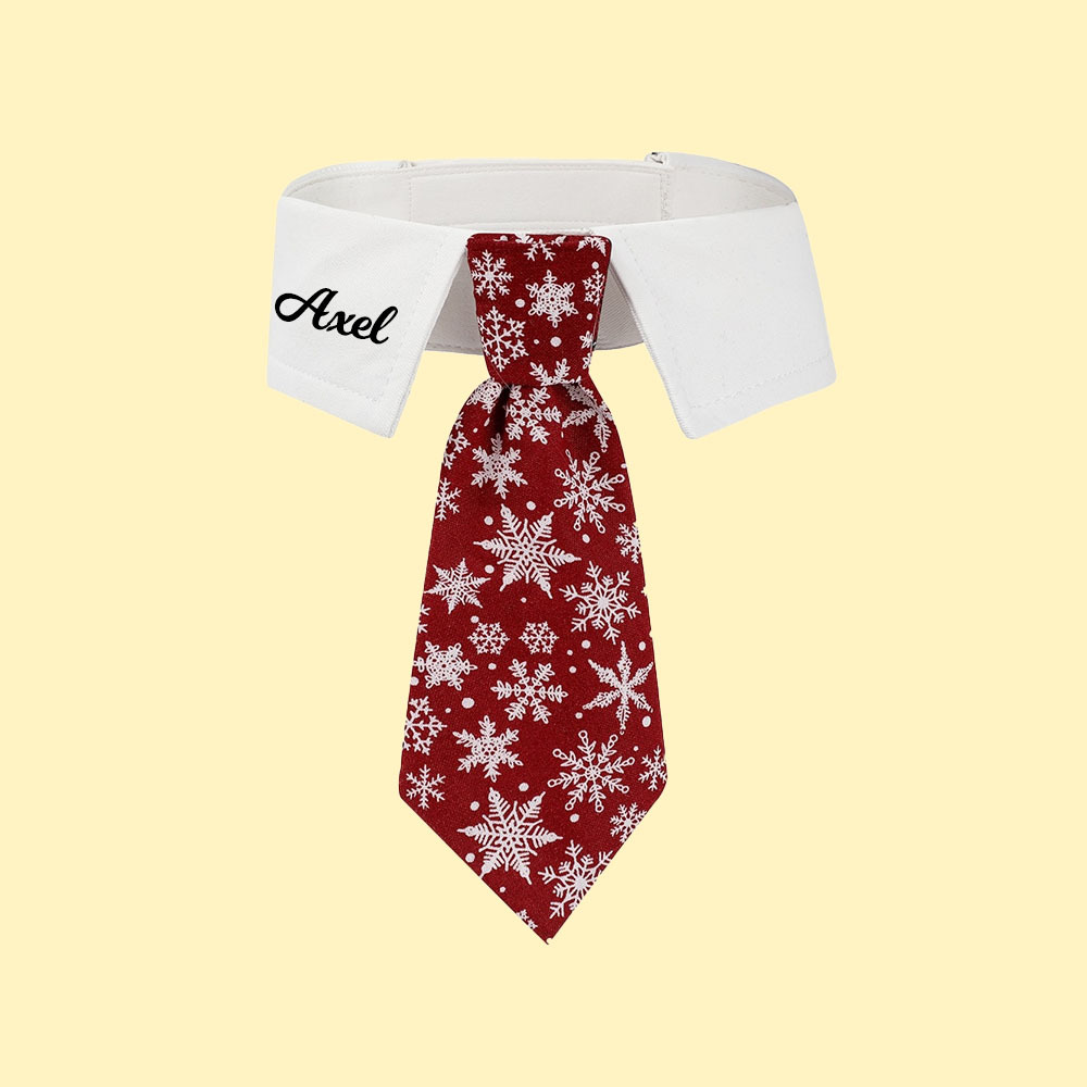 Personalized Name Christmas Pet Tie | KKPet327