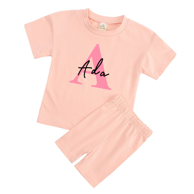 Personalized Kid Cozy Color Short Outfit Set | inSet42