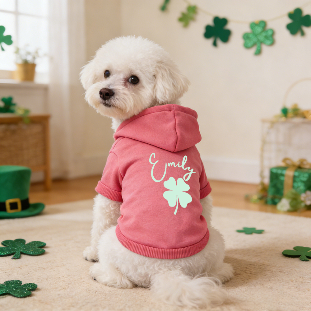 Personalized Name St. Patricks Day Pet Hoodie | inCloth04