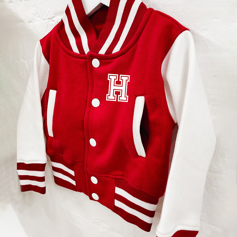 Personalized Initial & Name Kids Baseball Jacket | inJacket35