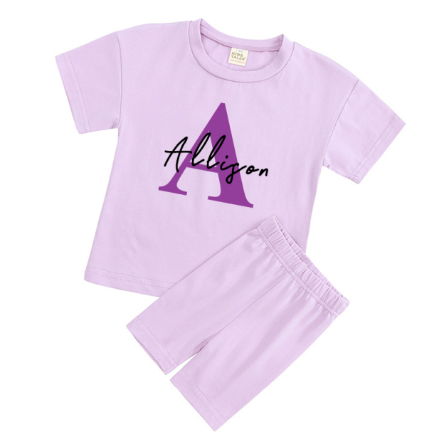 Personalized Kid Cozy Color Short Outfit Set | inSet42