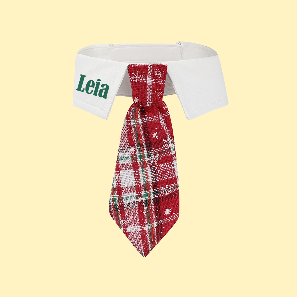 Personalized Name Christmas Pet Tie | KKPet327
