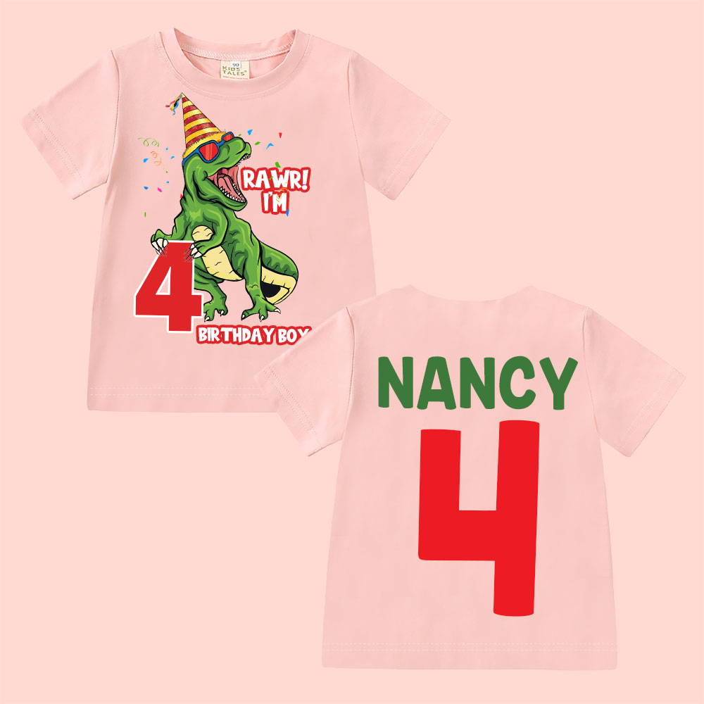 Personalized Dinosaur Birthday Boy T-Shirt | inBirth23