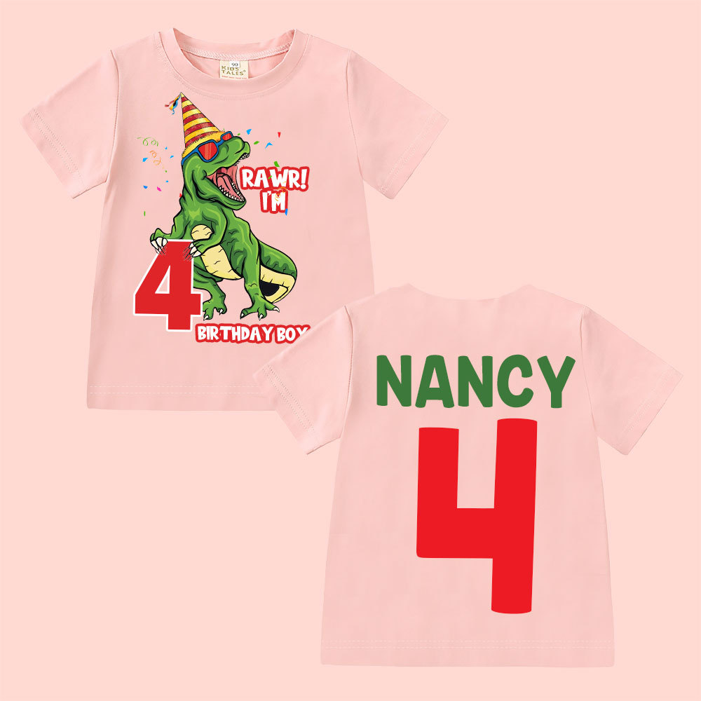 Personalized Dinosaur Birthday Boy T-Shirt | inBirth23