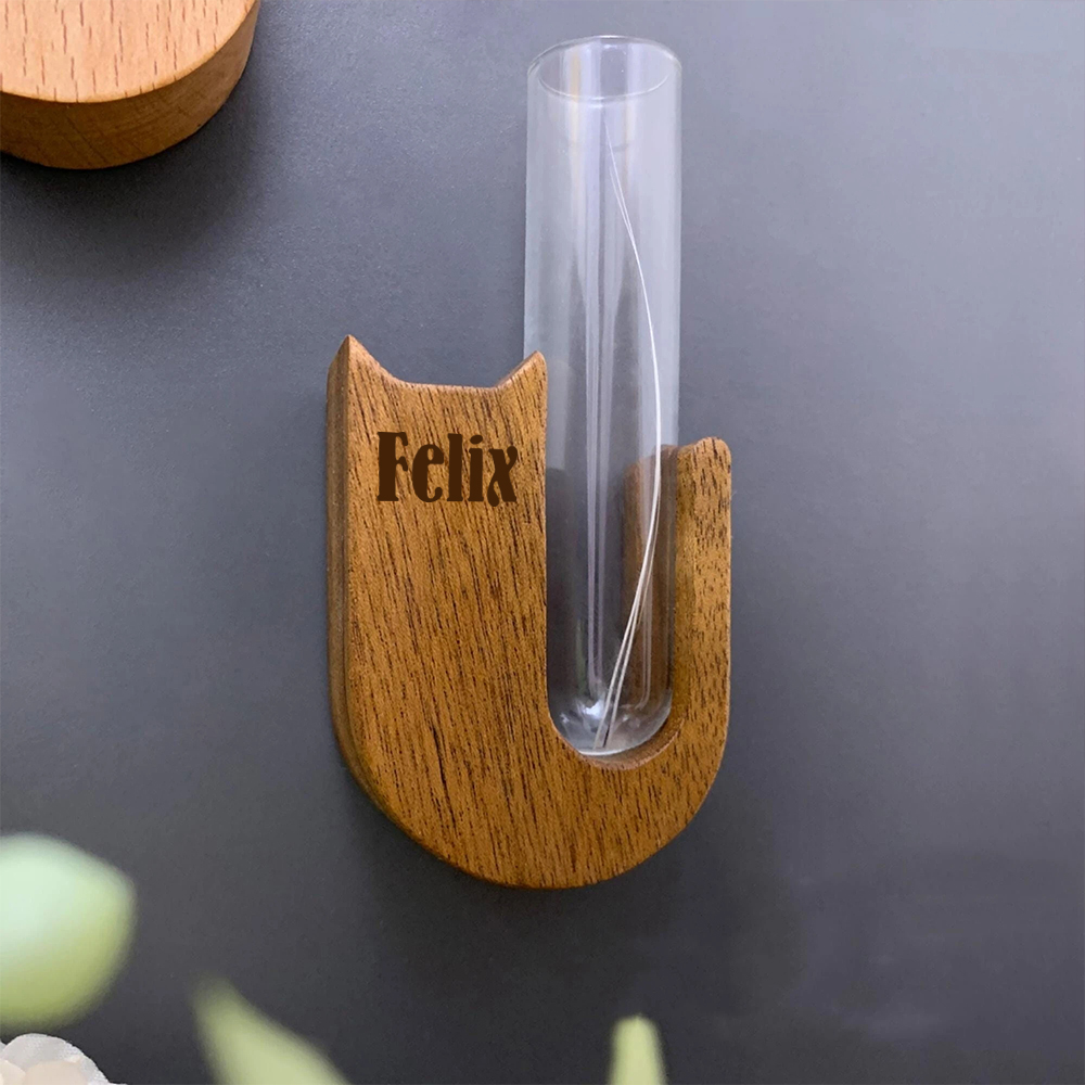 Personalized Wooden Cat Whisker Magnetic Holder | inAccs17