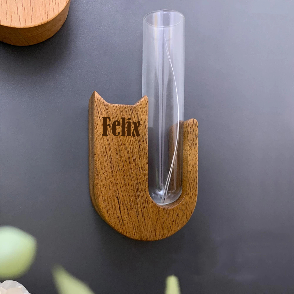 Personalized Wooden Cat Whisker Magnetic Holder | inAccs17