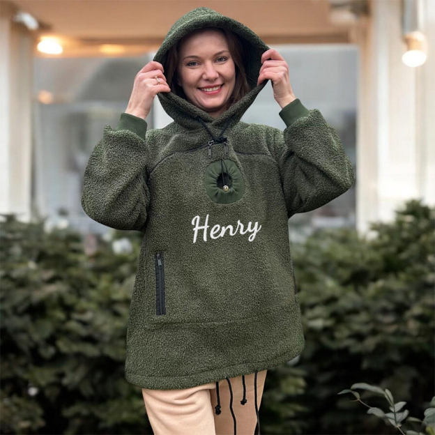 Personalized Embroidered Comfortable Pet Carrier Hoodie | KKCloth338