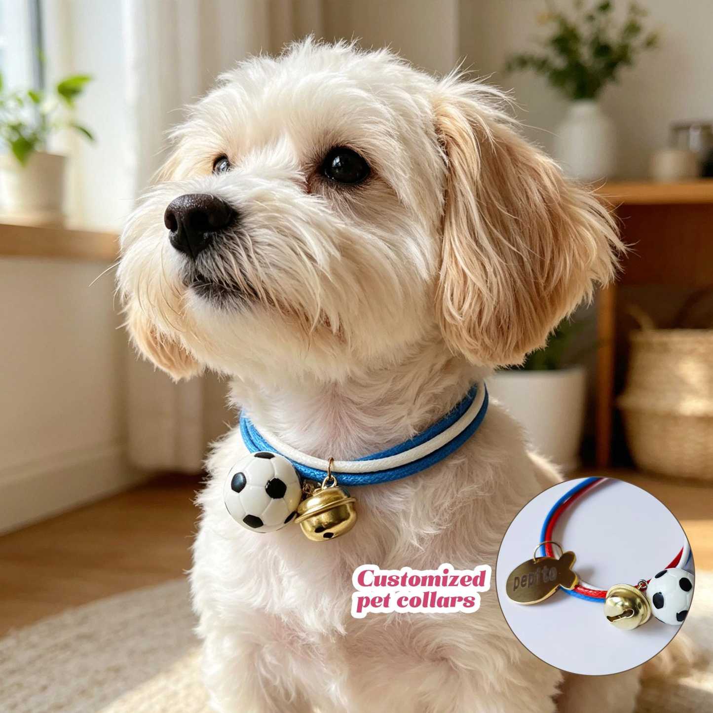 Personalized Engraved Name Soccer Pet Collar | inAccs50