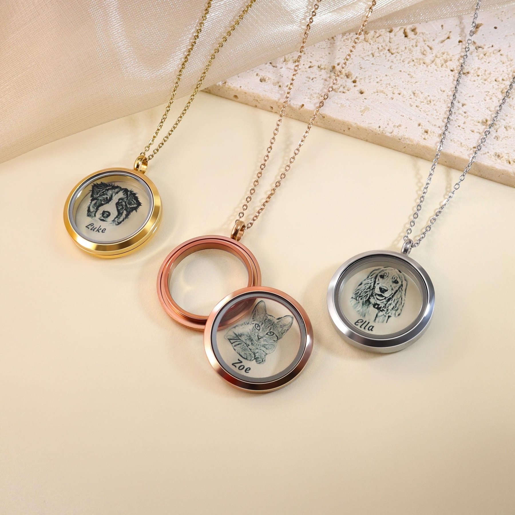 Personalized Pet Fur Hair Keepsake Necklace | inAccs23