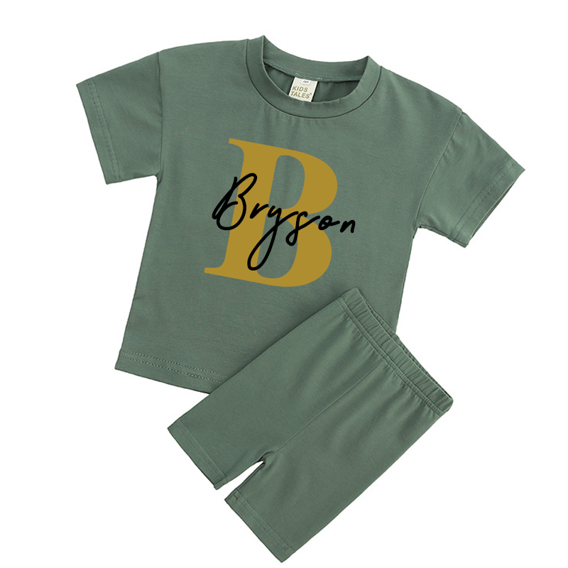 Personalized Kid Cozy Color Short Outfit Set | inSet42