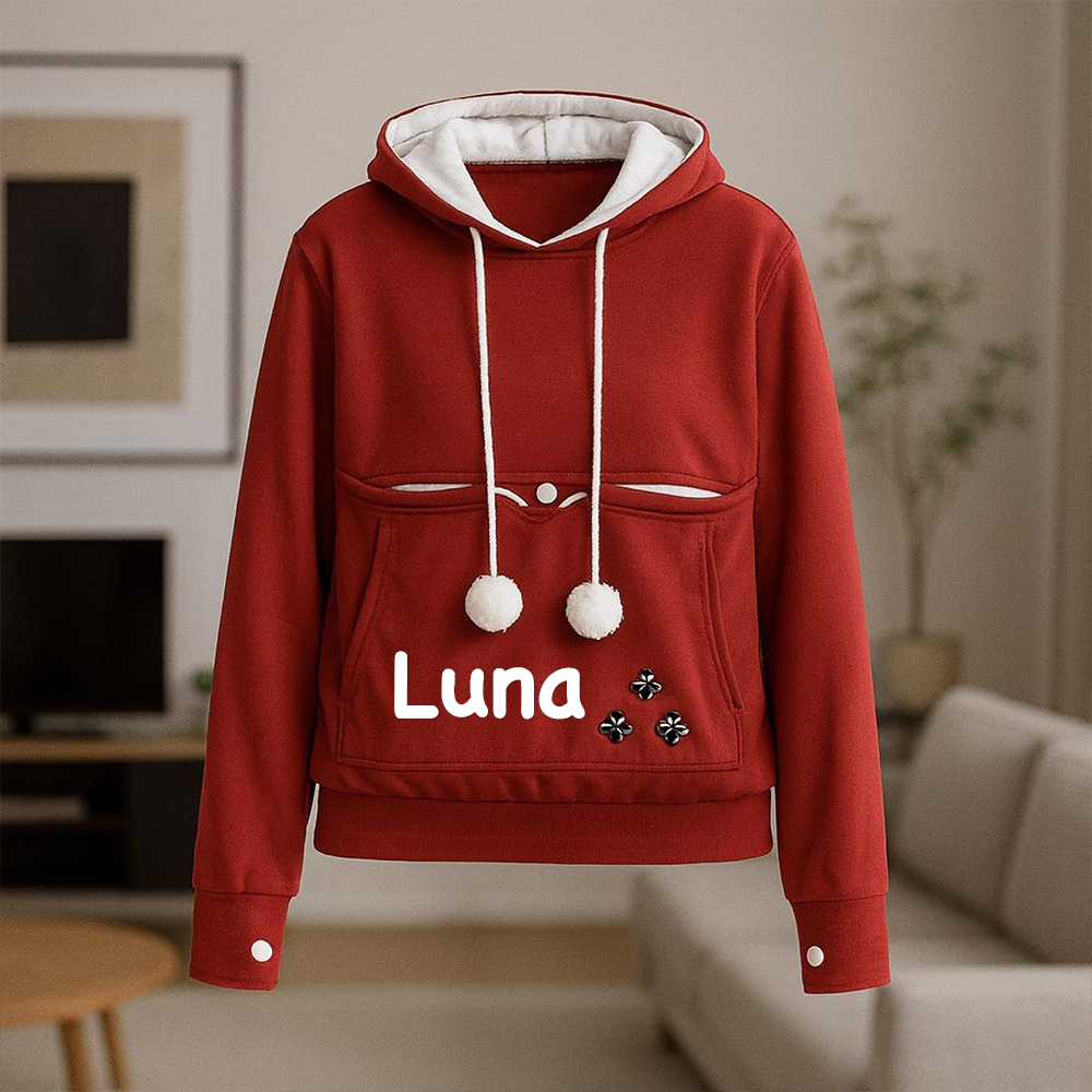 Personalized Name Cozy Pet Carrier Hoodie | KKCloth337