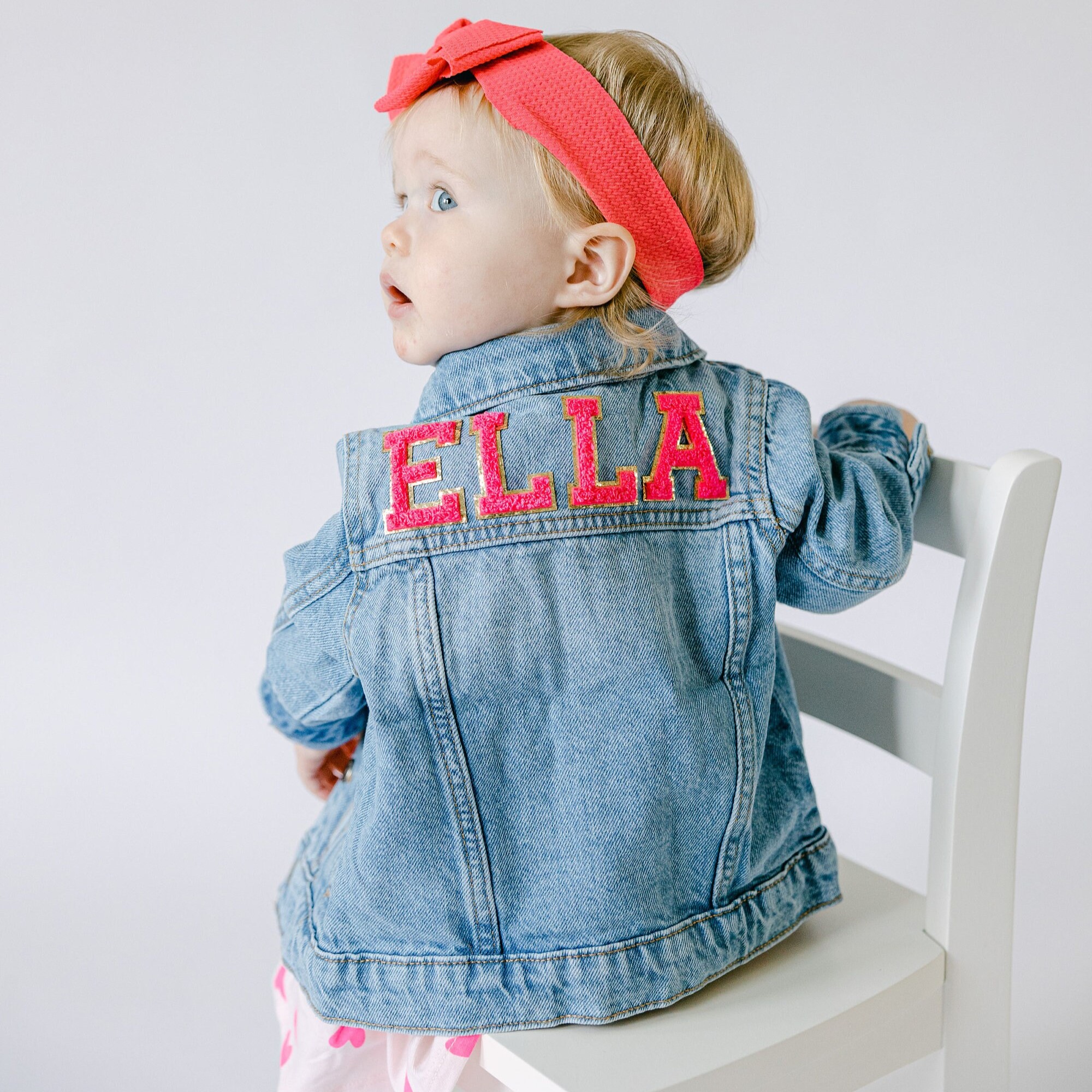 Personalized Hand Patch Kids Denim Jacket | inJacket16