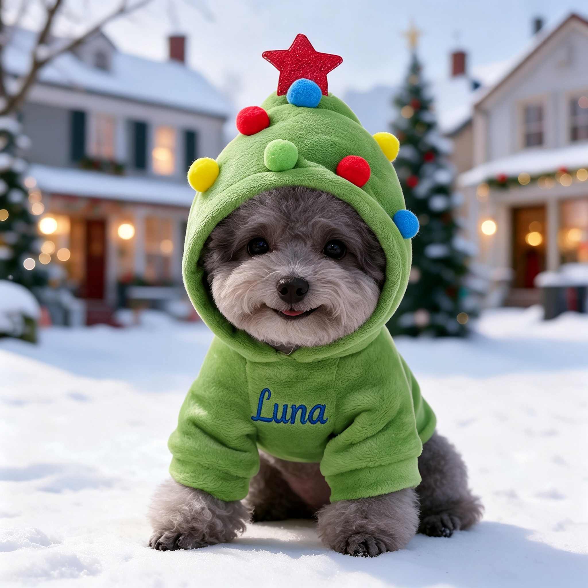 Personalized Embroidered Name Pet Winter Hoodie | incloth126