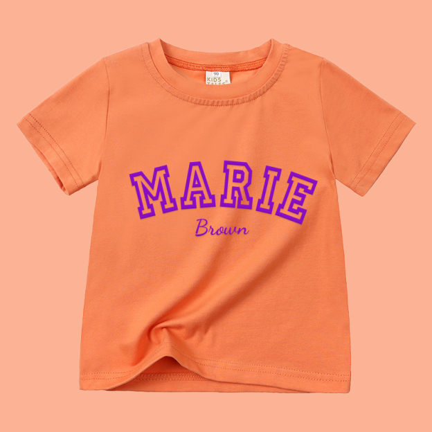 Personalized Kid Puff Vinyl Cozy Soft T-Shirt | inTee08