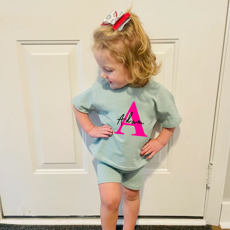 Personalized Kid Cozy Color Short Outfit Set | inSet42