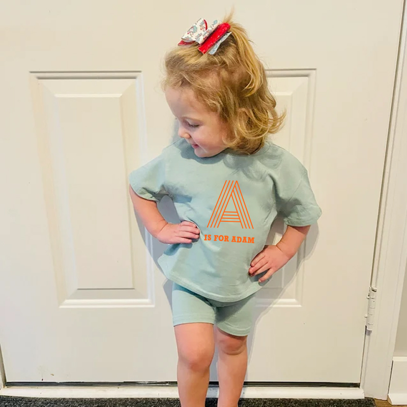 Personalized Kid Cozy Color Short Outfit Set | inSet41