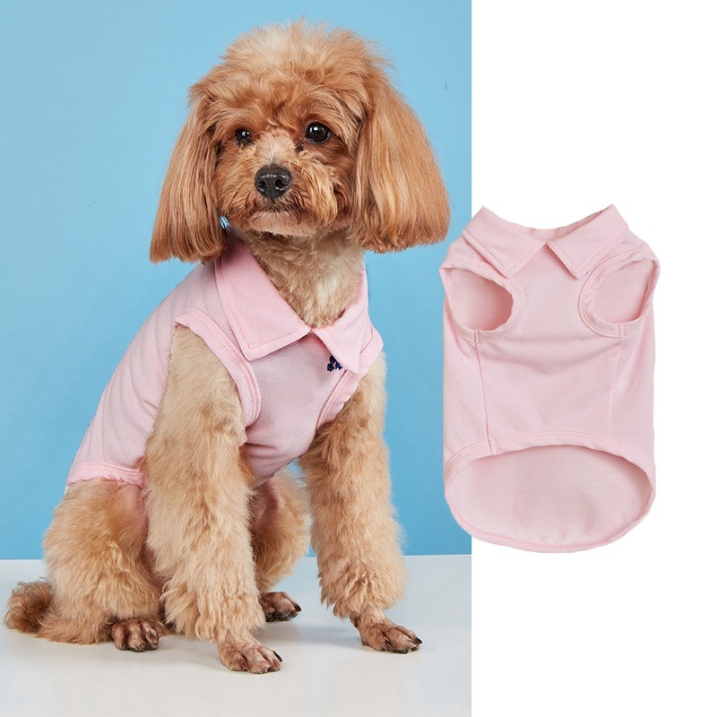 Personalized Embroidered Name Summer Sleeveless Dog Polo Shirt | inCloth78