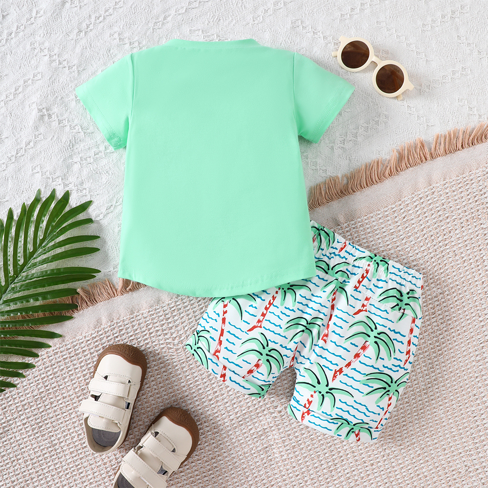 Personalized Boys Summer Vibe T-Shirt and Shorts Set | inSet48