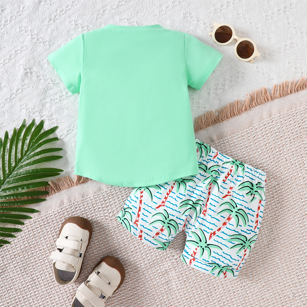 Personalized Boys Summer Vibe T-Shirt and Shorts Set | inSet48