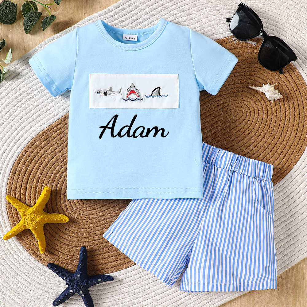 Personalized Boys Summer Vibe T-Shirt and Shorts Set | inSet49
