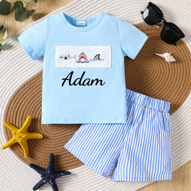Personalized Boys Summer Vibe T-Shirt and Shorts Set | inSet49