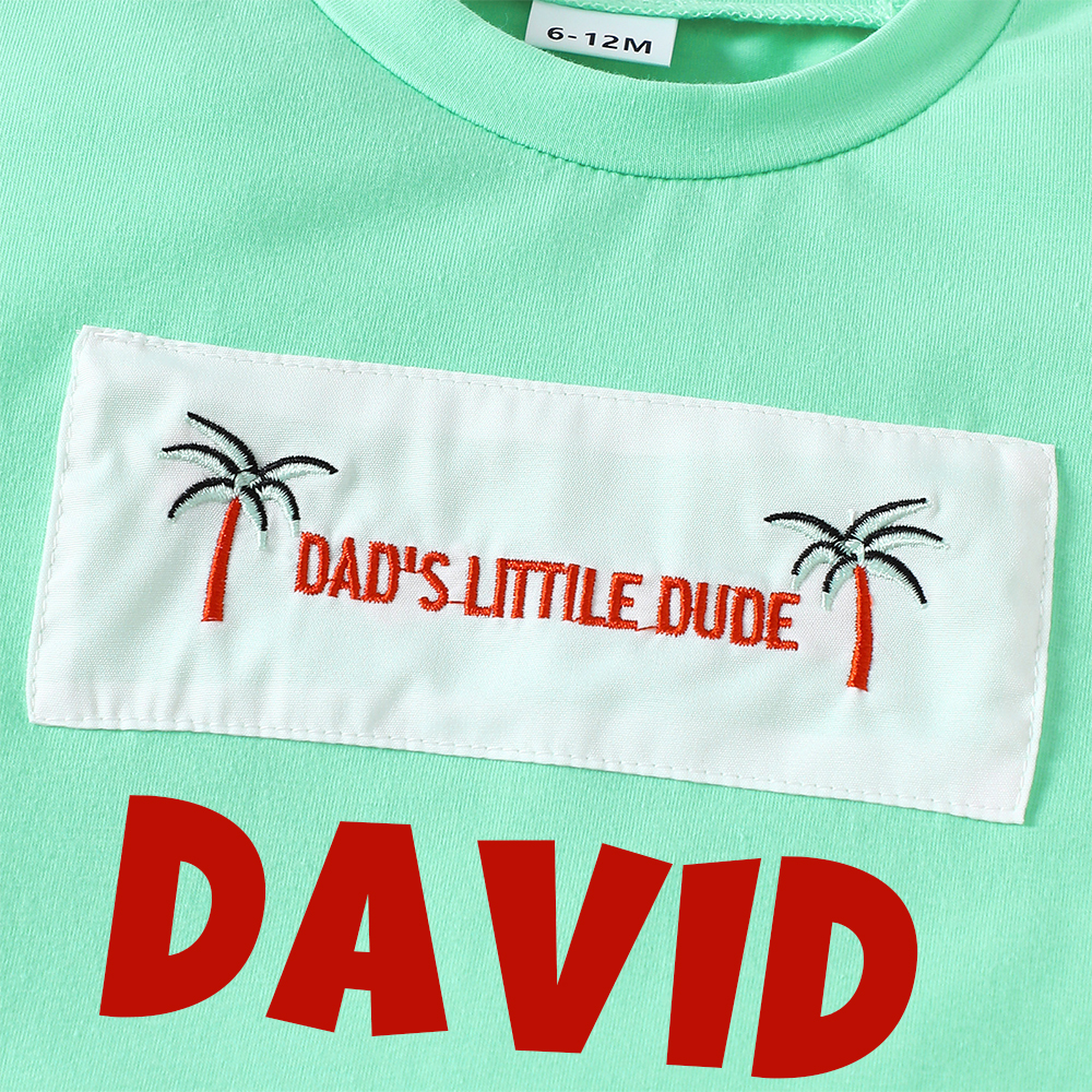 Personalized Boys Summer Vibe T-Shirt and Shorts Set | inSet48
