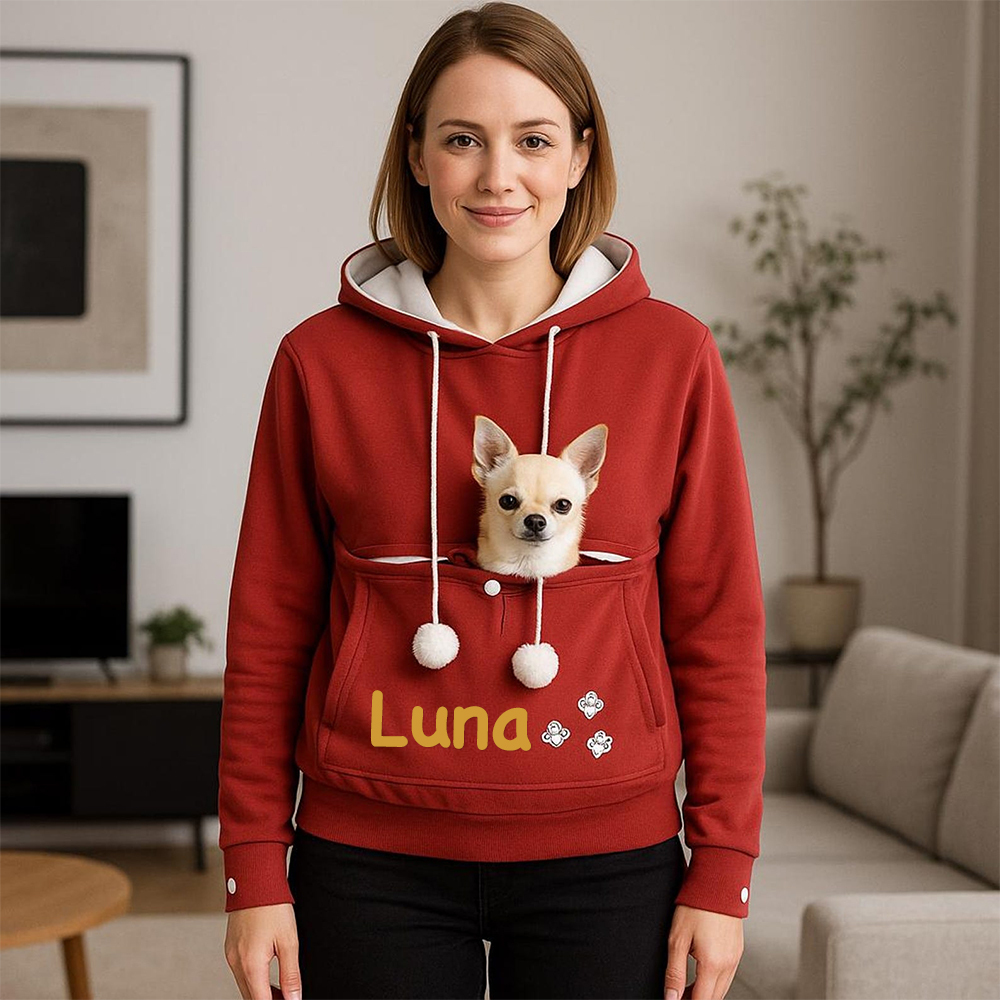 Personalized Name Cozy Pet Carrier Hoodie | KKCloth337