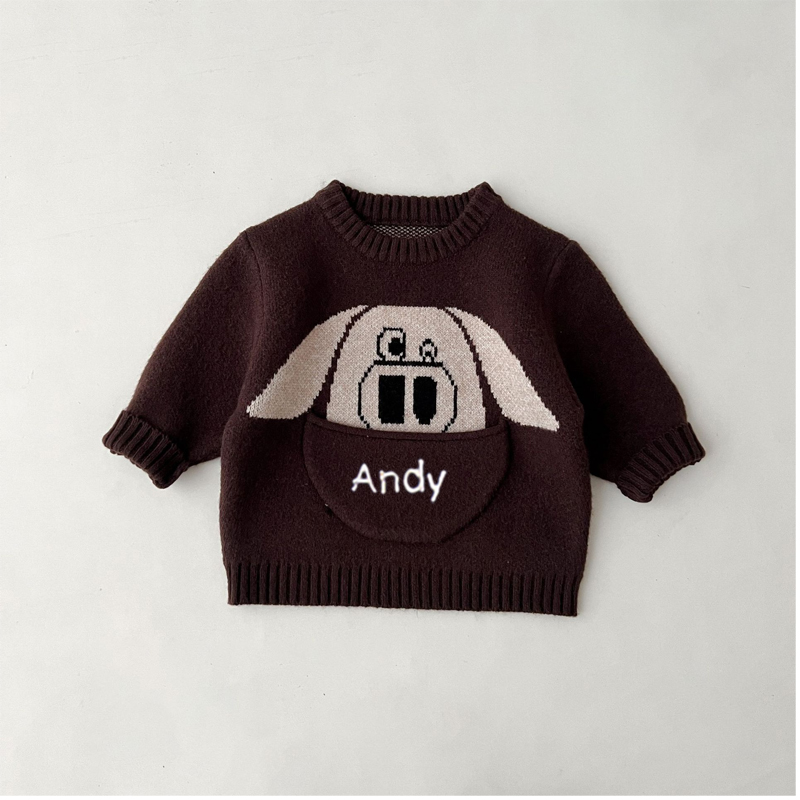 Personalized Embroidered Cute Animal Kids Sweater | inSweater03