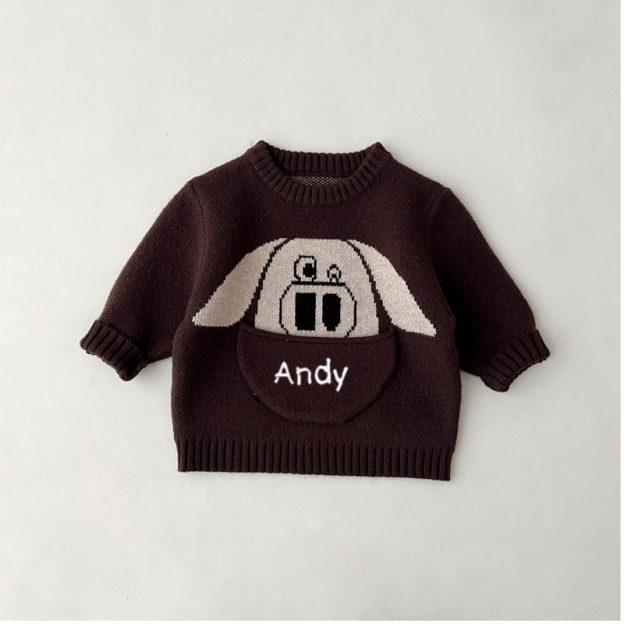 Personalized Embroidered Cute Animal Kids Sweater | inSweater03
