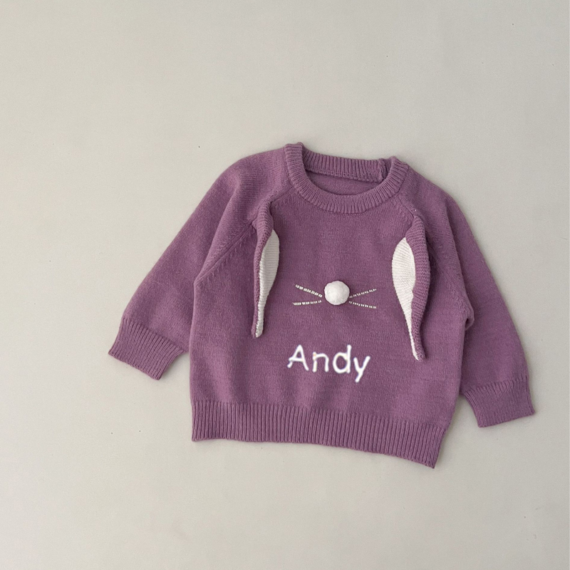 Personalized Embroidered Cute Animal Kids Sweater | inSweater04