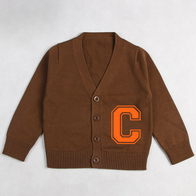 Personalized Color Kids Button Cardigan | inSweater06