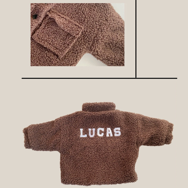Personalized Hand Patch Kids Warm Sherpa Jacket | inJacket13