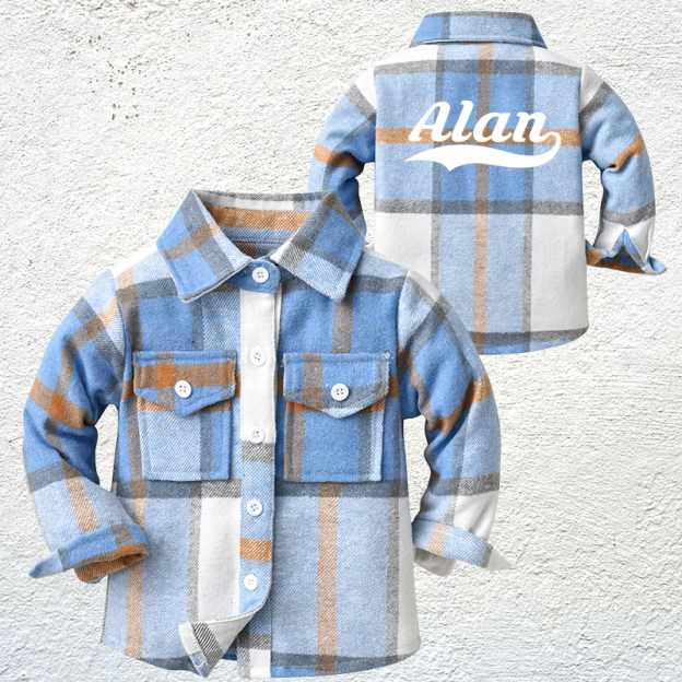 Personalized Name Kids Flannel Jacket | inJacket22